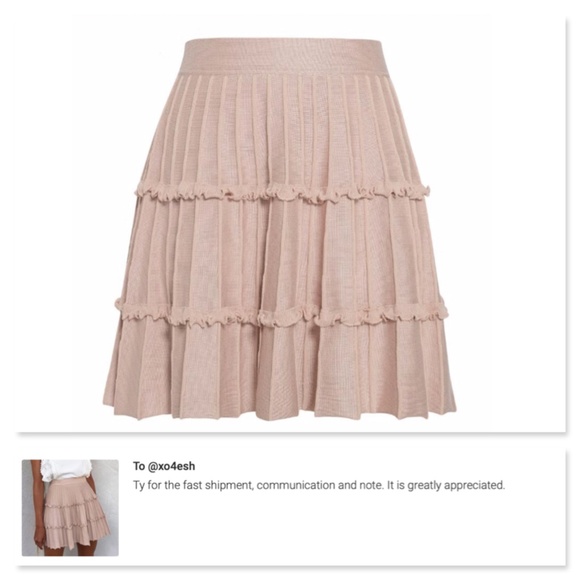 Pastel Pink Pleated High Waist Short Skirt - Picture 6 of 8